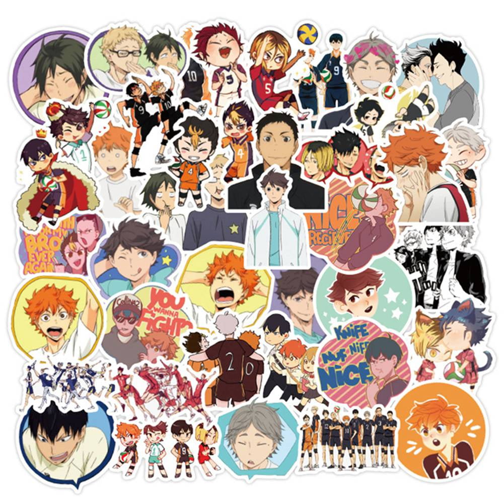 UCAI 50 PCS Haikyu!! Stickers, Japanese Anime PVC ...