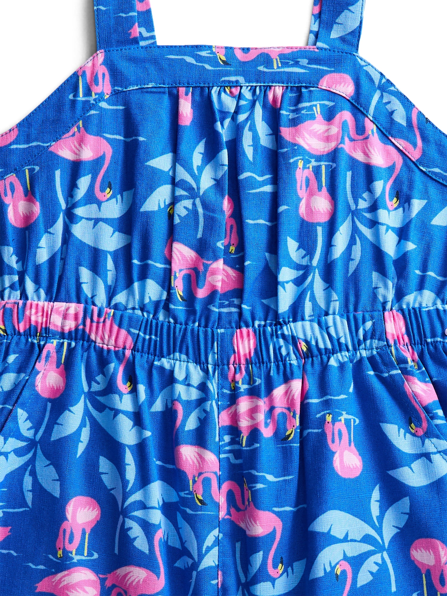 Wonder Nation Girls Elastic Back Romper, Sizes 4-18 & Plus