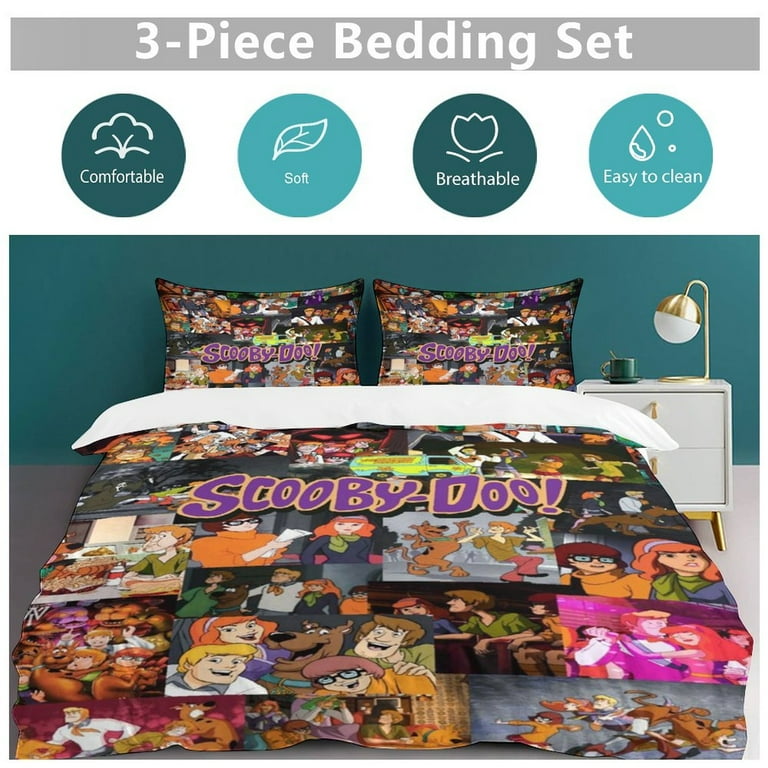 Scooby Doo Bedding Set Anime Bedding Set Cartoon Duvet Cover Set