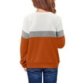 thumbnail image 4 of piuwrlz Long Sleeve Sweatshirt for Girls Boys Printed Hoodie Round Neck Without a Hat Hoodie Orange Size 5 Years, 4 of 4