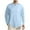 Light Blue, variant on Men Linen Shirts,Solid Color Long Sleeved Round Neck Button Henley Shirt Office Casual Business Slim Base Blouses Outdoor Gym Workout Sport Tops Mens Fall Winter Classic Basic Tees