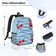 thumbnail image 5 of Disketp Red Funny Crab on Blue Stripe Mochila Escolar de 15 Pulgadas, Mochila Ligera para Estudiantes, Viajes y Trabajo, Cómoda y Resistente para el Uso Diario, 5 of 6