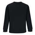 thumbnail image 3 of Wyobmus Mens Crewneck Sweaters Solid Color Long Sleeve Jacquard Weave Knitwear Round Neck Sweaters Tops Navy, 3 of 4