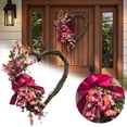 thumbnail image 1 of Cqxid Pendentif Décoratif à Moins de 15$ Couronne Maison & Jardin en Forme de Cœur Couronne 16 Pouces Couronne de Roses Rouges Décoration de Mariage, 1 of 9