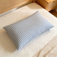 thumbnail image 2 of Sentmoon Pillow Covers Pillowcase Plaid-Patterned Home Pillowcase Skines-Friendly Breathable Singles Pillowcase for Adults Extra-Large Size Suitable for Bedroom Bedding, 2 of 7