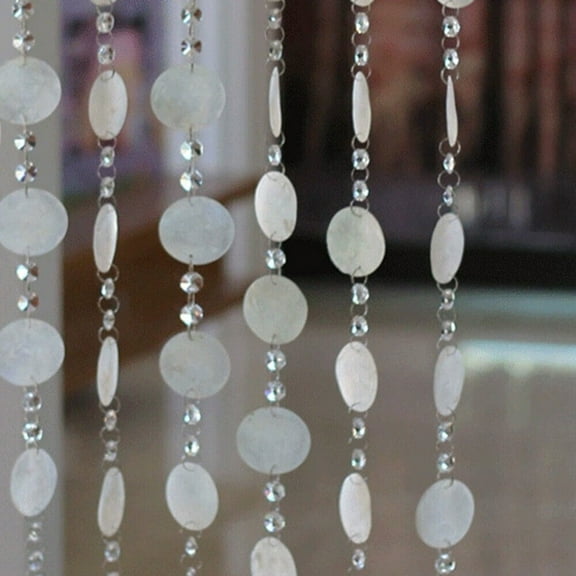 1M Natural Shell Crystal Finished Bead Hanging Curtain DIY Entrance Door Curtain