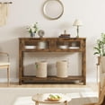 thumbnail image 3 of IdeaHouse Entryway Table, 2 Tier Console Table with Storage, Wood Sofa Table with 2 Glass Drawers for Entry Way, Hallway,Living Room (Vintage), 3 of 7