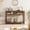 Brown Plus, variant on Retro Wood Console Table with 2 Glass Drawers, 2 Tier Entryway Sofa Table with Storage for Living Room & Foyer