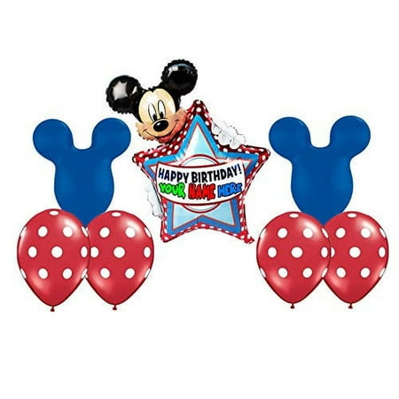 Mickey Mouse Personalised Birthday Balloon Bouquet