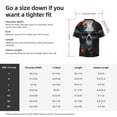 thumbnail image 2 of Salouo Butterfly Flower Skull Pattern Cuban Collar Shirts for Men Button-Down Shirt Men's Short Sleeve Shirts Hawaiian Shirts Casual Shirts -4X-Large, 2 of 6