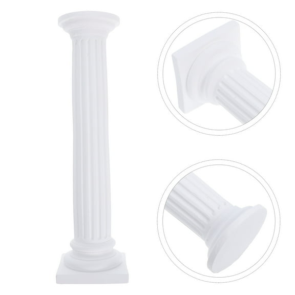 LOLIPPYY Artistic Roman Column White Plaster Display Ornament 1Set