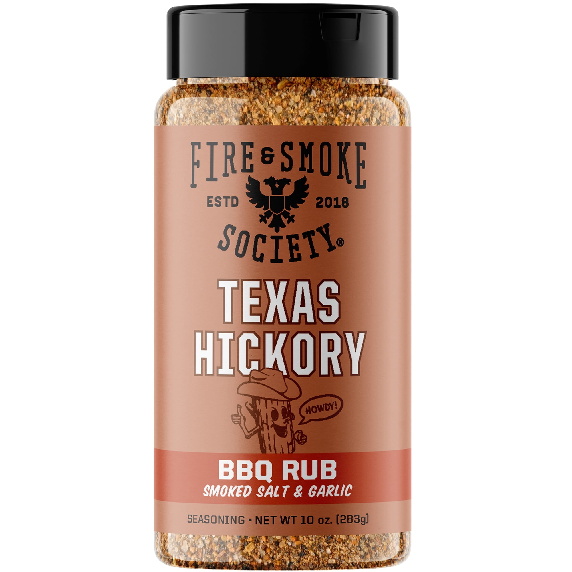 Fire & Smoke Society Texas Hickory BBQ Seasoning Blend for Grilling, 10 oz Mixed Spices & Seasonings