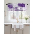 thumbnail image 2 of Valances for Windows Purple Grey Abstract Rod Pocket Cafe Window Treatments Valance Curtains for Kitchen Bathroom Laundry Basement Windows 60"x18", 2 of 9
