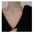 thumbnail image 3 of Wentin Reduced Necklaces & Pendants For Women Silver Zircon Two Korean Jewellery Chain Sterlings Necklace Butterflys Clavicle 925 Large Small Necklaces & Pendants, 3 of 9