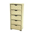thumbnail image 2 of Oriental Furniture Natural Fiber Chest of Drawers, 5 Drawer, White color, 2 of 2
