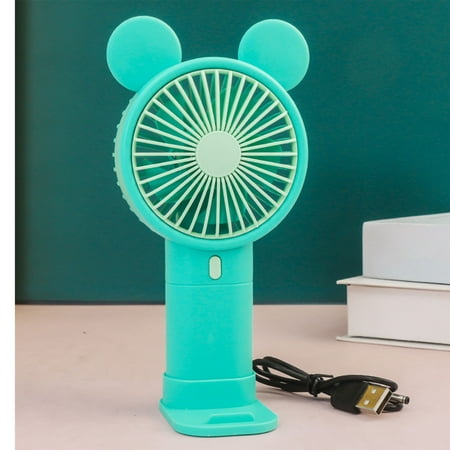 

2023 Summer Savings Clearance! WJSXC Cute Cartoon Rabbit Fan Children s Day Gift Student Portable Fan Bracket Fan Desktop Mini Fan Blue
