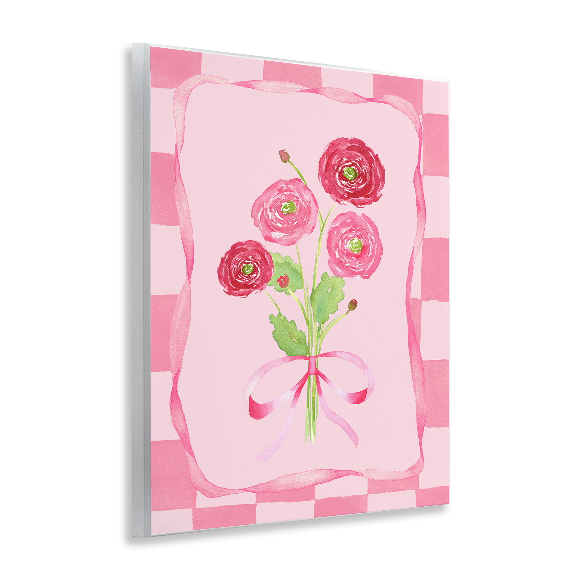 Pretty And Sweet Ranunculus Wall Plaque Art, design by Nina Jacobs