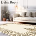 thumbnail image 2 of ODIKA 6x9 Machine Washable Non-Slip Area Rug, Heritage Damask Scrollwork Traditional Floor High Traffic Rug with Pad, Beige, 666947, 2 of 8