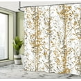 thumbnail image 4 of Ambesonne Modern Shower Curtain, Trees of Forest Illustration, 69"Wx75"L, Pale Coffee, 4 of 4
