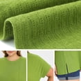 thumbnail image 5 of DARING DIVA Women's Plus Blouses with Crew Neck and Raglan Sleeves 1X Olive Green, 5 of 6