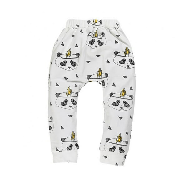 URMAGIC Toddler Baby Boys Girls Cartoon Print Cotton Pants Elastic Sweatpants 6-12 Months