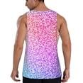 thumbnail image 3 of Easygdp Colorful Glitters Men's Tank Top, Sleeveless Muscle T Shirts, Breathable, Quick-Dry, Loose for Gym, Running, Fitness - Large, 3 of 9