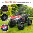 thumbnail image 3 of TLSUNNY 6V Kids Ride-On ATV, with Bluetooth Music & LED Lights, 1.86mph Electric Quad Car, for Backyard, Indoor Play, 3 of 8