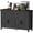 Black, variant on Winkalon 55'' Kitchen Sideboard Buffet Cabinet, 4-Doors 2-Drawers Farmhouse Storage Cabinet with Adjustable Shelves, White