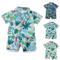 thumbnail image 2 of Qingpeng Toddler Swimsuit Boys Swim Set Short Sleeve Boys Swim Shirt Swim Trunks Bathing Suits, 2 of 4