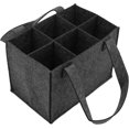 thumbnail image 1 of Bolsa para botellas, bolsa de fieltro para botellas de vino para 6 botellas, bolsa para botellas con partición extraíble, para botellas de vino, botellas de bebidas (24 x 16 x 16 c, 1 of 1