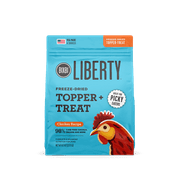BIXBI Liberty Freeze Dried Dog Food Topper & Dog Treat, Made With Real Free-Range Chicken, 4.5 Oz