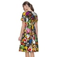 thumbnail image 7 of Lsque Mario Print Women's Casual Dress T-Shirt Summer Short Sleeve Scoop Neck Swing Dresses, 7 of 7