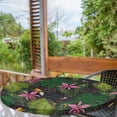 thumbnail image 2 of Ambesonne Jungle Fitted Round Tablecloth, Toucan and Peacock Jungle, 45"- 56" Diameter, Pistachio Green Soft Pink, 2 of 5