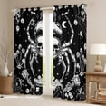 thumbnail image 2 of Castle Fairy Boys Girls Abstract Animal Spider Blackout Curtains Set of 2 (52x84 Each),Gothic Skull Window Curtains,Floral Flowers Mushroom Curtains and Drapes,Luxury Bedroom Decor, 2 of 6