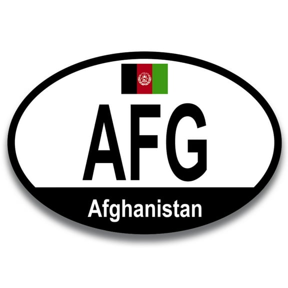 Magnet Me Up Afghanistan Afghans Euro Oval Magnet Decal, 4x6 In, for Car, Truck, SUV