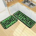 thumbnail image 4 of Buffalo Plaid Checked Green Black Kitchen Mat Set of 2 Anti-Fatigue Kitchen Rug Set Non Slip Cushioned Heavy Duty Foam Kitchen Runner Rugs and Mats Comfort Standing Mat for Farmhouse Doormat Laundry, 4 of 6