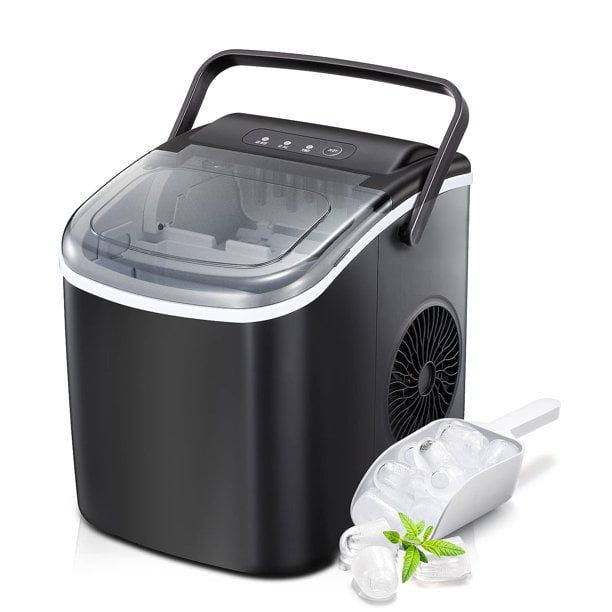 Kismile Countertop Ice Maker, SelfCleaning Portable Ice Maker Machine