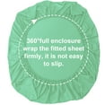 thumbnail image 4 of Flxxie 1800 Thread Count Brushed Microfiber Fitted Sheet with 15" Pocket, King, Sea Green, 4 of 6