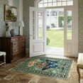 thumbnail image 3 of Lahome 3x5 Washable Butterfly Rugs for Entryway,Green Floral Bedroom Rug, Non Slip Ultra Thin Small Carpet for Living Room Kitchen Bedside Dorm, 3 of 9