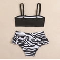 thumbnail image 6 of Swimsuits for Girls 2 Piece Summer Sleeveless Bow Tops and Print Bottoms Bikini Sets Swimwear Bathing Suit Black Size 5-6 Y, 6 of 8