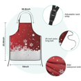 thumbnail image 7 of Red Christmas Snowflake Pattern Kids Aprons for Girls and Boys,Adjustable Neck Strap Toddler Aprons for Kids Cooking Baking, 7 of 7
