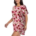 thumbnail image 2 of "Wukai Rose Flowers Women's Pajama Set - Short-Sleeve Top and Shorts with Elastic Waistband and Pockets for Loungewear, Yoga, and Casual Wear-Medium, 2 of 8
