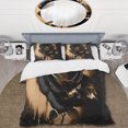 thumbnail image 2 of Designart "Elegant Black and Gold Rose IV" Floral & Botanical Bedding Covert Set - Rose Black Floral Bed Set With 2 Shams, 2 of 6