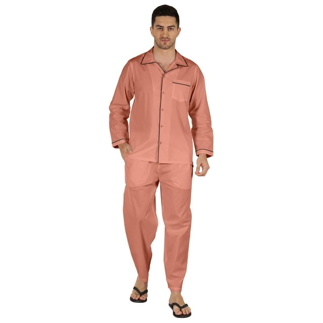 Inkmeso Pyjama en Coton pour Hommes Ensemble de Pyjama Haut et Bas