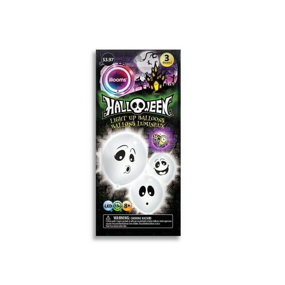 illooms Illuminez Ghost Balloons 3 pack
