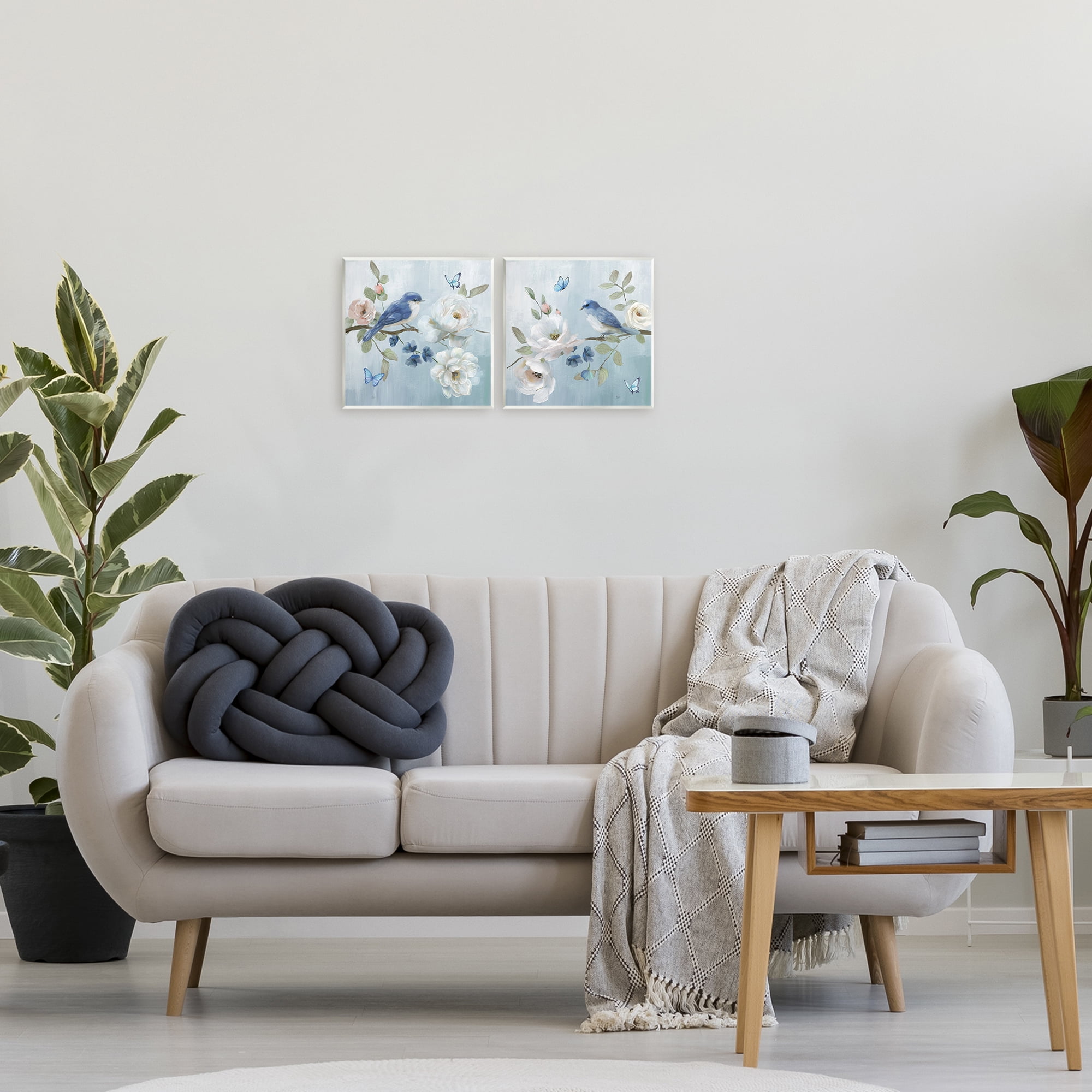 Stupell Industries Nature's Tranquility Florals 2 Piece Wall Plaque Art Set, design by Nan