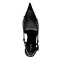 thumbnail image 2 of YDN Women Pointy Toe Cutout Slingback strap Buckle Pumps Bows Stiletto High Heels Studded Sandals Sexy Party Club Shoes Size 10.5 Black, 2 of 4