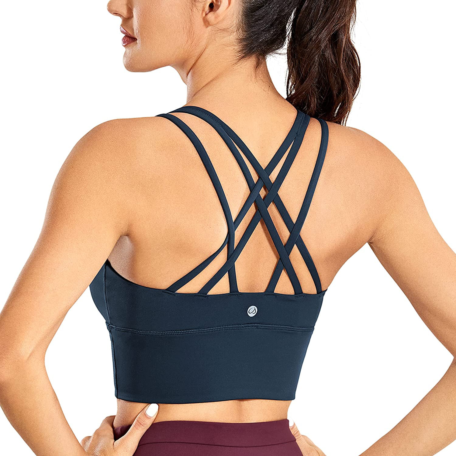 Set CRZ YOGA Strappy Padded Sports Bra For Women Activewear Medium Support Workout  Yoga Bra Tops From 19,56 €