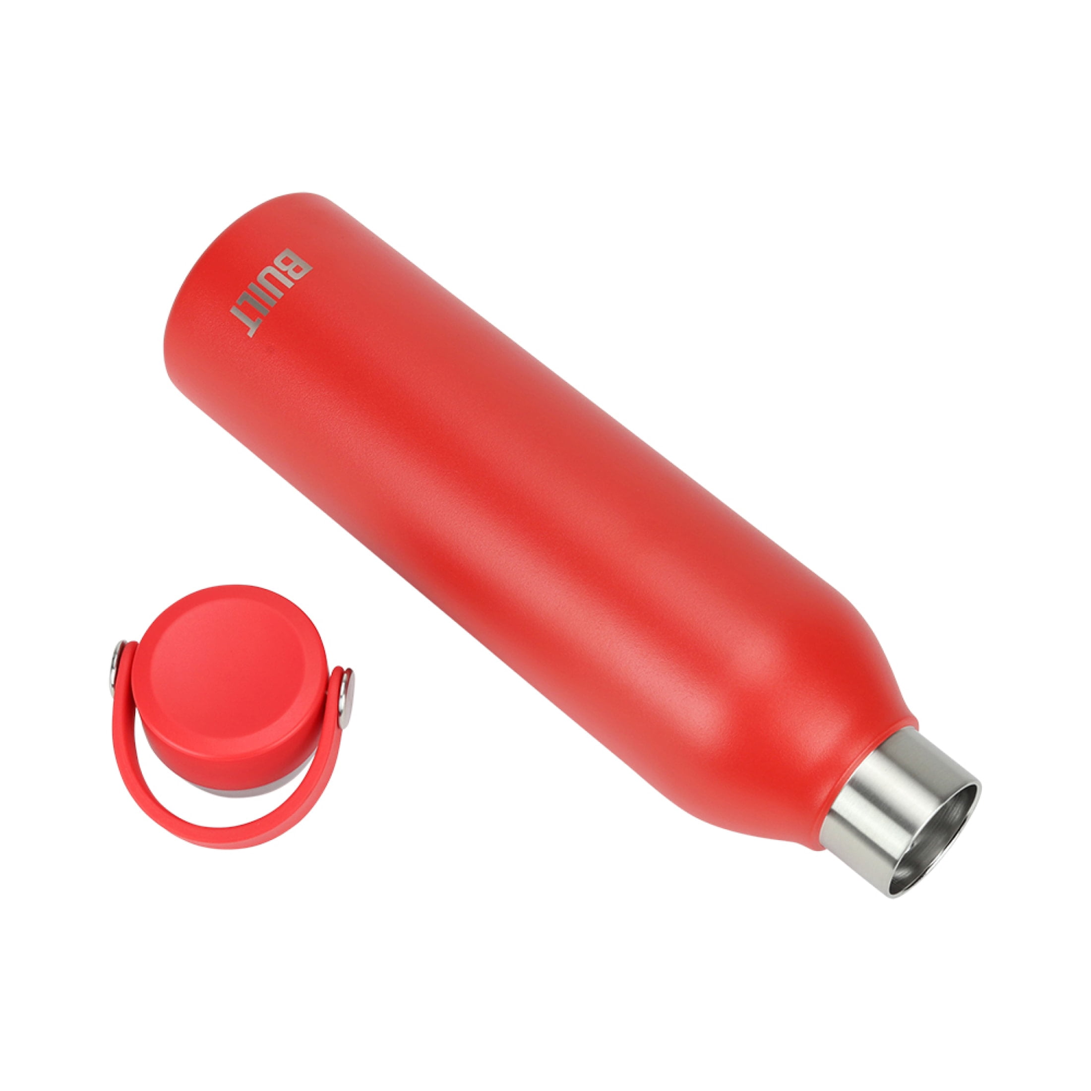 Built 24oz Cascade Standard Mouth with Twist Lid with Handle Red