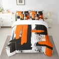 thumbnail image 2 of Erosebridal Orange Abstract Splatter Ink Bedding Queen Size,Modern Geometric Geometry Comforter Sets with Sheets,Modern Abstract Art Bedding Sets Queen Size,Ultra Soft Room Decor Reversible,7pcs, 2 of 7